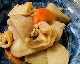 帆立のヒモと里芋の煮物作り方3写真