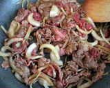 たけのこと牛肉の醤油こうじ炒め作り方5写真