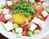 トマトとクリームチーズのぱぱっと丼作り方2写真