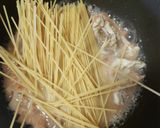 鮭☆鮭フレーク消費☆クリームパスタ☆昼食作り方1写真