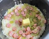 簡単炊飯小松菜シャウエッセンピラフ作り方5写真