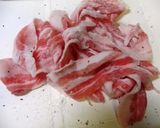 スナップえんどうの肉巻きみそだれソテー作り方1写真