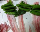 スナップえんどうの肉巻きみそだれソテー作り方3写真