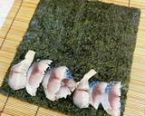 ガリが美味しい♪しめ鯖の海苔巻き作り方2写真