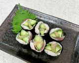 ガリが美味しい♪しめ鯖の海苔巻き作り方12写真