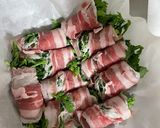 豚肉と春菊のくるくる蒸し作り方1写真