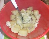 マヨ明太ポテトチーズ焼き作り方2写真