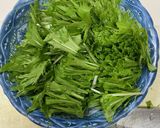 水菜とハムと卵のわさびマヨネーズ和え作り方1写真