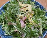 水菜とハムと卵のわさびマヨネーズ和え作り方13写真