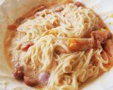 余ったそうめん☆旨辛濃厚キムチ麺☆昼食作り方2写真