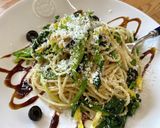 ルッコラとホウレンソウ・オレンジのパスタ作り方5写真