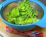 菜の花からし和え魚肉ソーセージとともに作り方1写真