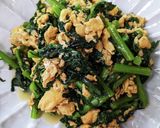 春菊の炒り卵炒め作り方5写真
