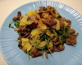簡単！砂肝と白菜と豆苗　塩コショウ炒め作り方4写真