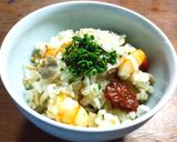 焼き筍ご飯　発芽オーツ麦入り　花山椒作り方9写真