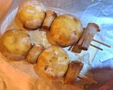 マッシュルームのホイル串焼き作り方3写真