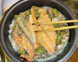鮭と空豆の炊き込みご飯作り方5写真