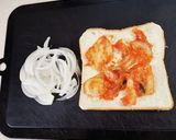 クリーミーなキムチトースト作り方1写真