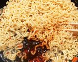 辛ラーメンアレンジ(汁なし焼きそば)作り方3写真
