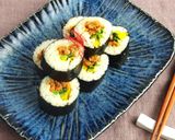 大豆の肉みそアレンジ☆ヴィーガンキンパ作り方6写真