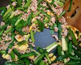 ニラと卵と豚ひき肉の春雨炒め作り方3写真
