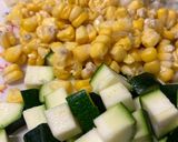 ズッキーニ＆コーンのヘルシードライカレー作り方1写真