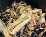 秋！きのこ！海苔の佃煮ガリバタ炒め作り方1写真