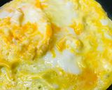 お気軽レシピ●酸味なしのカニカマ天津飯作り方1写真