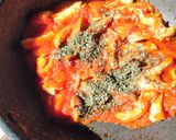 鶏むね肉のトマトバジル丼作り方5写真