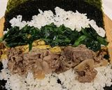 吉野家の冷凍牛丼でキンパ風海苔巻き作り方5写真