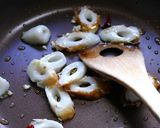 大根の葉っぱとちくわのペペロンチーノ作り方2写真
