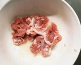 レンジ簡単きな粉ニラ玉生姜あん味甘酢酢豚作り方1写真