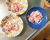 レンジ簡単きな粉ニラ玉生姜あん味甘酢酢豚作り方3写真