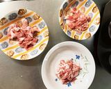 レンジ簡単きな粉オイスター焼肉味甘酢酢豚作り方2写真