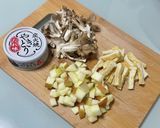 林檎入り♡焼き鳥缶の炊き込みご飯作り方1写真