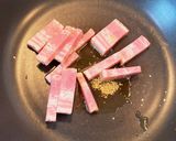 ベーコンとほうれん草のクリーム風パスタ作り方1写真