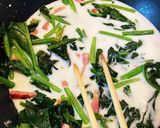 ベーコンとほうれん草のクリーム風パスタ作り方3写真