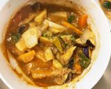簡単きな粉油淋鶏味ツナ根菜茄子野菜炒め作り方21写真