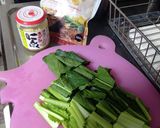 小松菜と牛肉のピリ辛炒め作り方1写真