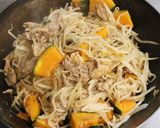 美味♪豚小間肉カボチャもやしの炒め物作り方6写真