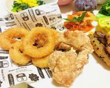 唐揚げ・たけのこごはんの春の夕飯メニュー作り方1写真