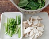 ☆簡単☆小松菜とキノコの中華たまご炒め作り方1写真