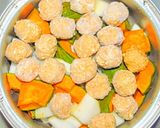 「カボチャ大根肉団子」作り方2写真