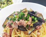 旨味たっぷり和風簡単ナス味噌パスタ！作り方10写真