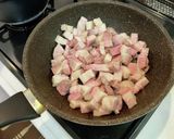 がっつり♪豚バラと柿のコロコロ丼✨作り方4写真