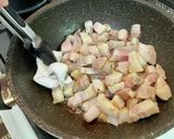 がっつり♪豚バラと柿のコロコロ丼✨作り方5写真