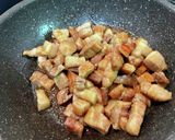 がっつり♪豚バラと柿のコロコロ丼✨作り方6写真