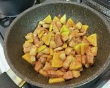 がっつり♪豚バラと柿のコロコロ丼✨作り方7写真