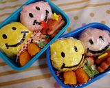 簡単！初心者のキャラ弁☺スマイル☺ピース作り方5写真