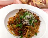 ラム肉のラグーソースパスタ作り方20写真